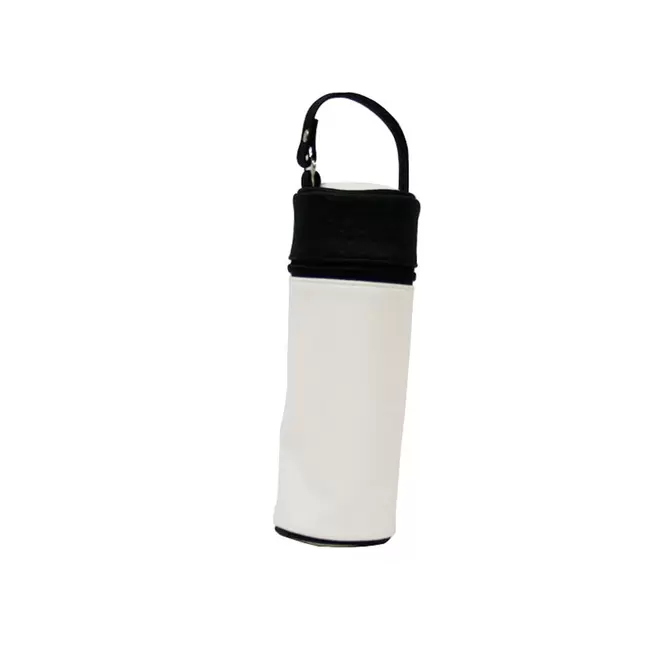 Porta-biberão Couro Sintético Branco e negro