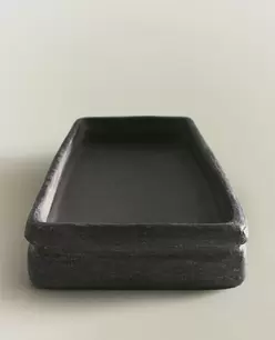 BANDEJA CERÂMICA BORDAS RETANGULARES