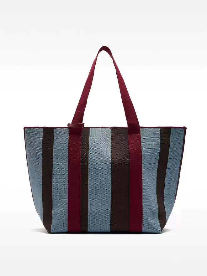 Striped shopper bag