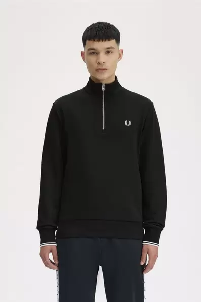 Half Zip Sweatshirt Black Black