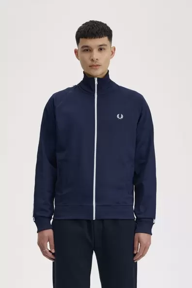 Taped Track Jacket Blue Carbon Blue