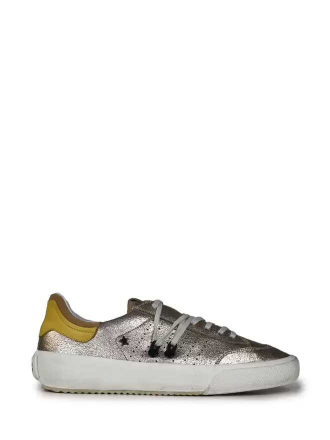 Gold and Yellow Leather Sneakers