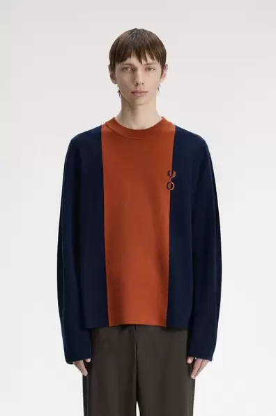 Long Sleeve Knitted Top Brown Craig Clay