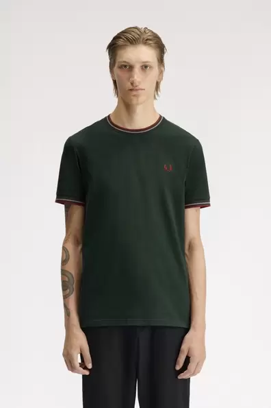 Twin Tipped T-Shirt Green Grassroots / Stockport Blue / Oxblood