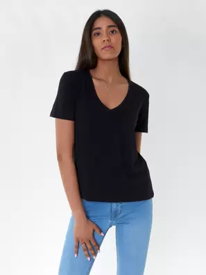 T-shirt Básica com Decote