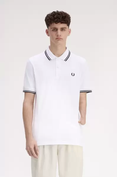 The Adaptive Fred Perry Shirt White White / Black / Black