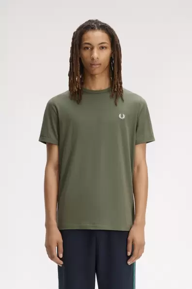 Ringer T-Shirt Green Laurel Wreath Green