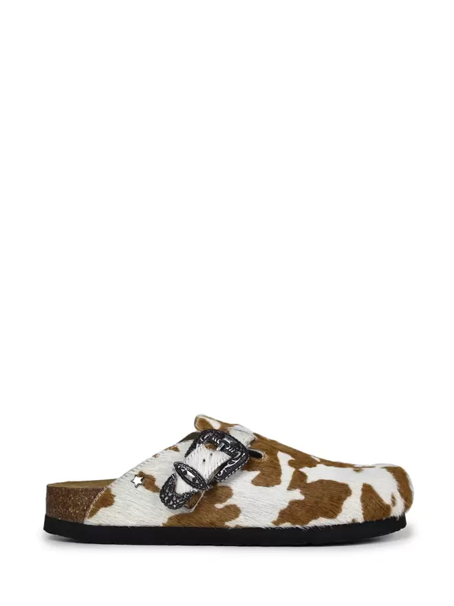 Maria Animal Print Cow Sandal