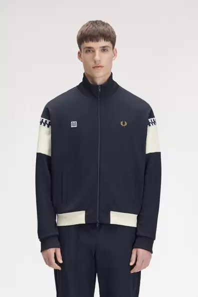 Cut And Sew Track Jacket Navy Navy