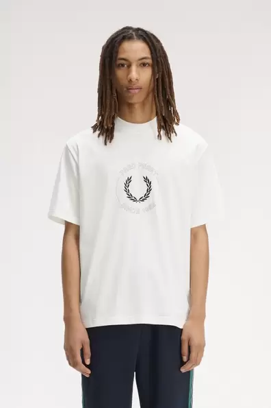 Circle Graphic T-Shirt White Snow White