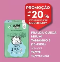 Muumi - Fralda-Cueca Tamanho 5 