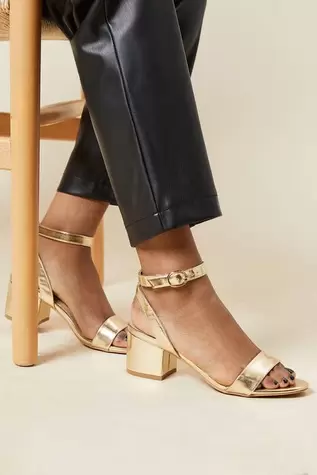 Tommi Barely There Mid Block Heel Sandals