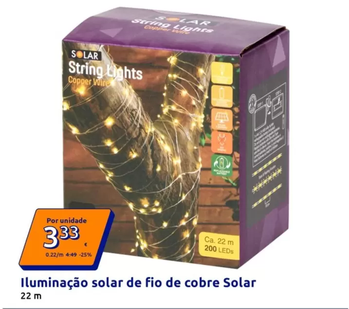 Iluminação Solar De Fio De Cobre Solar