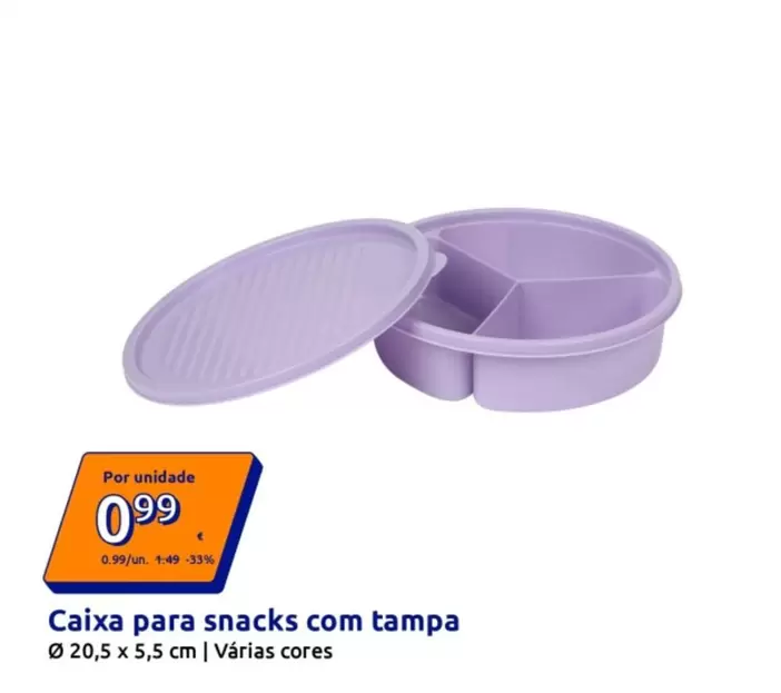 Caixa Para Snacks Com Tampa