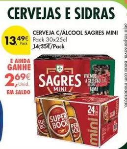 Sagres Mini - Cerveja C/Alcool