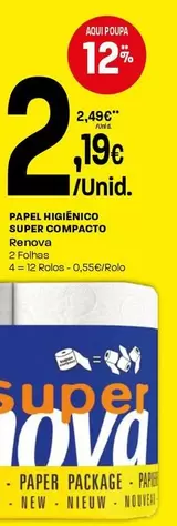 Renova - Papel Higiénico Super Compacto