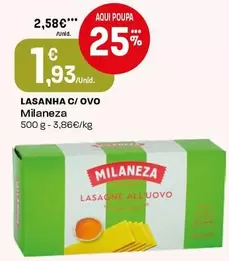Milaneza - Lasanha C/ Ovo