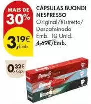 Nespresso - Cápsulas Buondi