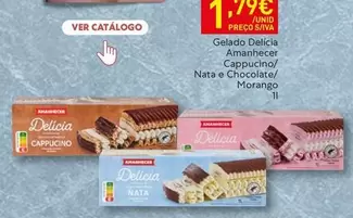 Amanhecer - Gelado Delícia Amanhecar Cappuccino/ Nata E Chocolate/ Morango