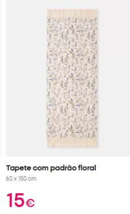.Com - Tapete Com Padrão Floral