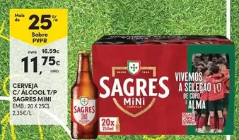 Sagres - Cerveja C/ Alcool T/p  Mini