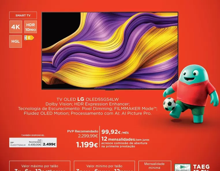LG - Tv Oled Qled55c64lw