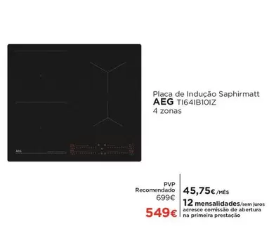 AEG - Placa De Indução Saphirmat