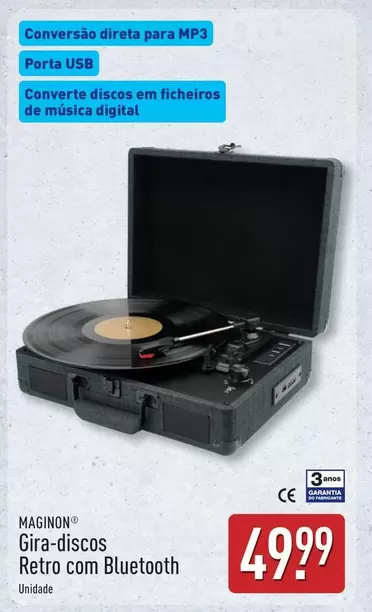 .Com - Gira-discos Retro Com Bluetooth