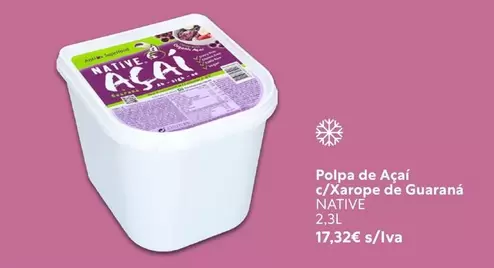 Açai - Polpa De  C/xarope De Guaraná