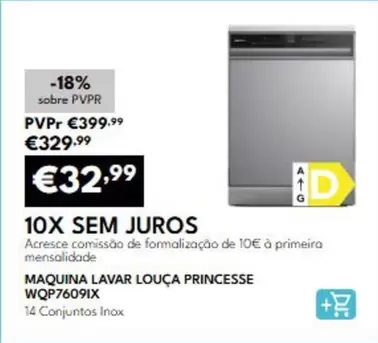 Princesse - Maquina Lavar Louça  Wqp760601x