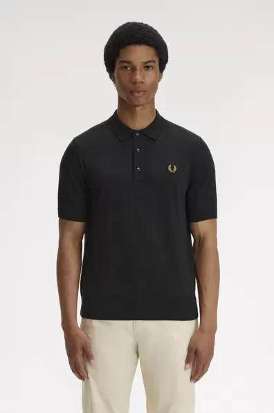 Long Staple Cotton Knitted Shirt Black Black