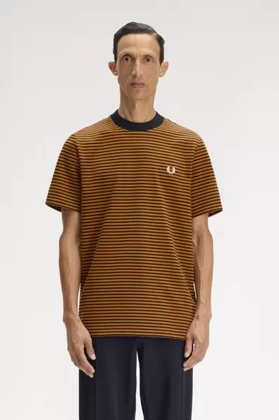 Fine Stripe Heavyweight Tshirt Black Black