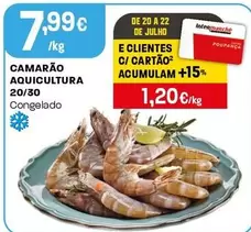 Camarão Aquicultura 20/30 Congelado