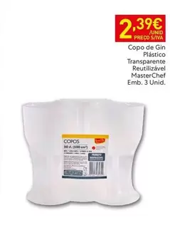 Masterchef - Copo De Gin Plastico Transparente MasterChef