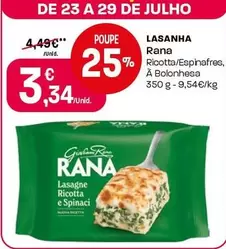 Giovanni Rana - Lasanha Ricotta/Espinafres