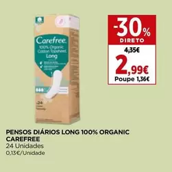 Carefree - Pensos Diários Long 100% Organic