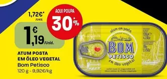 Bom Petisco - Atum Posta Em Oleo Vegetal