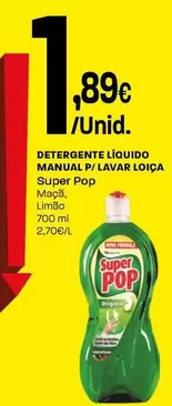 Super Pop - Detergente Líquido Manual P/Lavar Loica