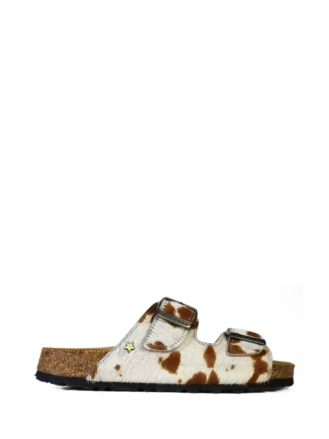 Amália Cow Print Sandals