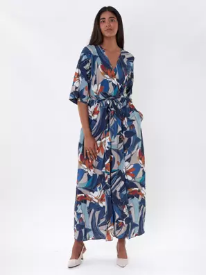 Vestido Comprido com Padrão
