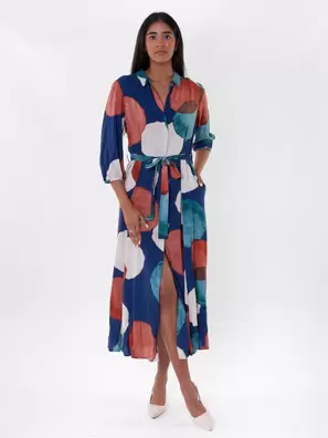 Vestido Comprido com Padrão