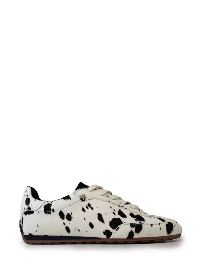 Animal Print Cow Leather Sneakers