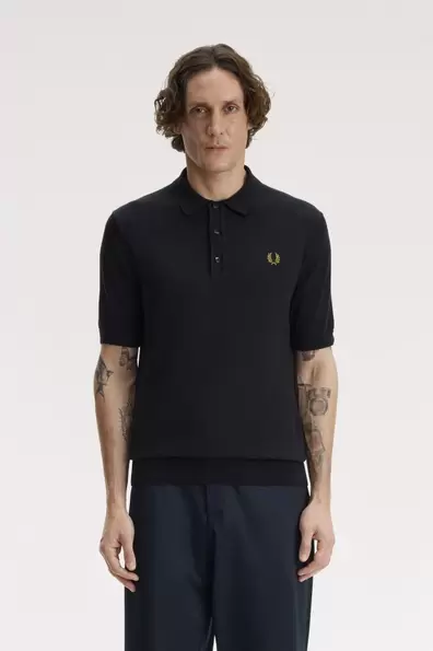 Cotton Knitted Shirt Navy Navy