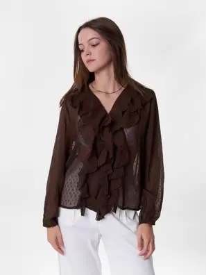Blusa com Folhos