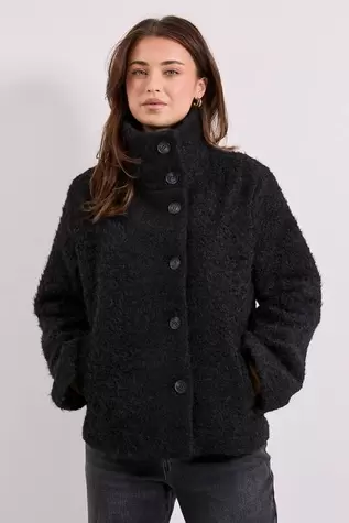 Funnel Neck Short Coat