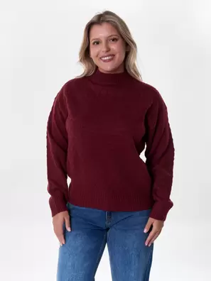 Camisola de Malha de Meia Gola