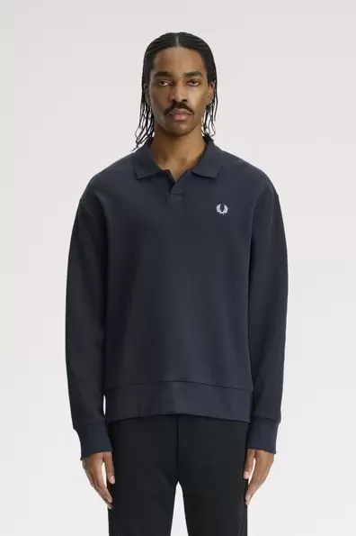 Waffle Jersey Sweatshirt Navy Navy