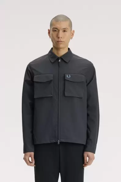 Ripstop Pocket Overshirt Grey Anchor Grey