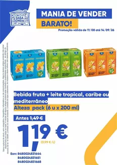 Catálogo Casa Cheia | Bebida fruta + leite tropical, caribe ou mediterrâneo | 2026-08-12T00:00:00.000Z - 2026-09-14T00:00:00.000Z