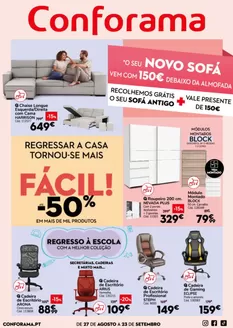 Catálogo Conforama | Fácil! -50% | 2026-08-31T00:00:00.000Z - 2026-09-23T00:00:00.000Z